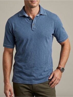 Horn Legend Cotton Classic Polo Shirt Mens XL Blue Short Sleeve Golf Casual